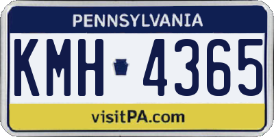 PA license plate KMH4365