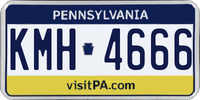 PA license plate KMH4666