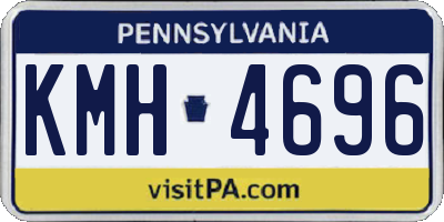 PA license plate KMH4696