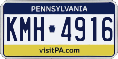 PA license plate KMH4916