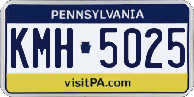 PA license plate KMH5025