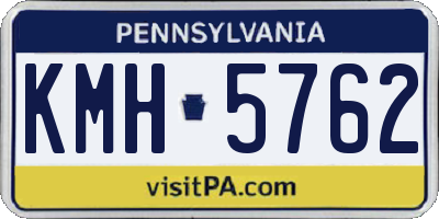 PA license plate KMH5762