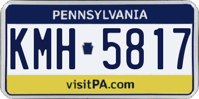 PA license plate KMH5817
