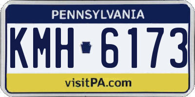 PA license plate KMH6173
