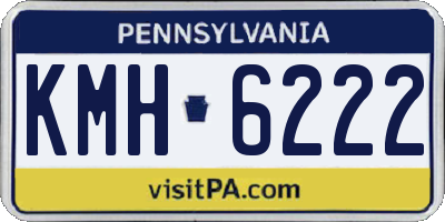 PA license plate KMH6222