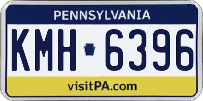 PA license plate KMH6396