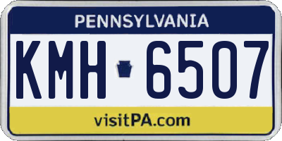 PA license plate KMH6507