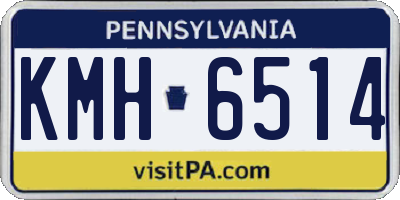 PA license plate KMH6514