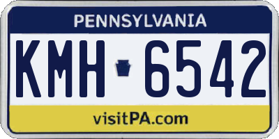 PA license plate KMH6542
