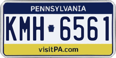 PA license plate KMH6561