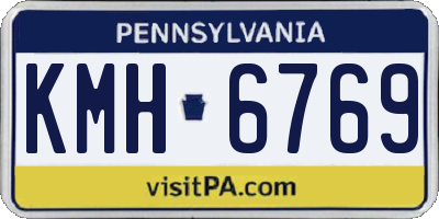 PA license plate KMH6769