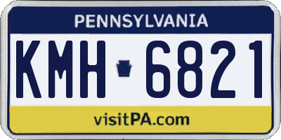 PA license plate KMH6821