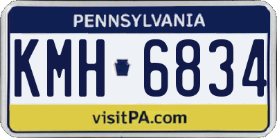PA license plate KMH6834
