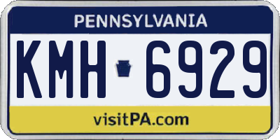 PA license plate KMH6929