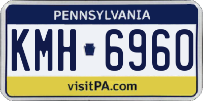 PA license plate KMH6960