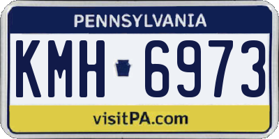 PA license plate KMH6973