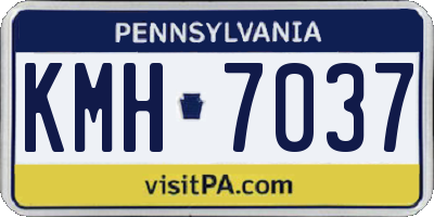 PA license plate KMH7037
