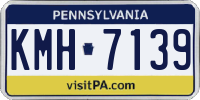 PA license plate KMH7139