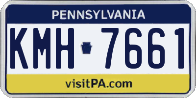 PA license plate KMH7661