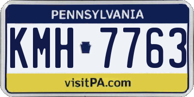 PA license plate KMH7763