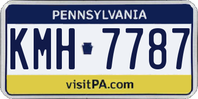 PA license plate KMH7787