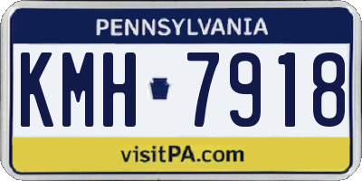 PA license plate KMH7918