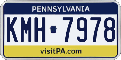 PA license plate KMH7978