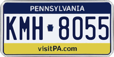 PA license plate KMH8055