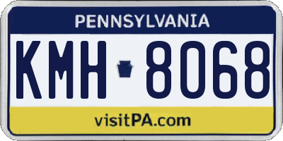 PA license plate KMH8068