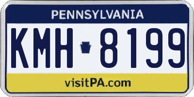 PA license plate KMH8199