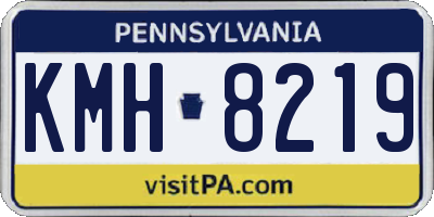 PA license plate KMH8219
