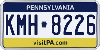 PA license plate KMH8226