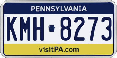 PA license plate KMH8273