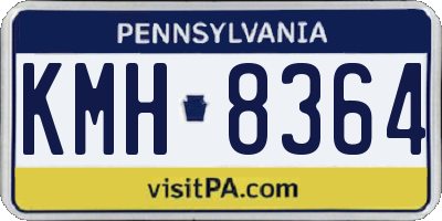 PA license plate KMH8364