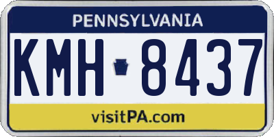 PA license plate KMH8437