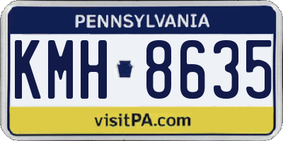 PA license plate KMH8635