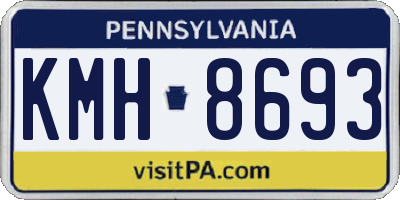 PA license plate KMH8693