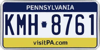 PA license plate KMH8761