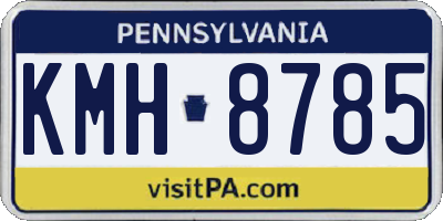 PA license plate KMH8785