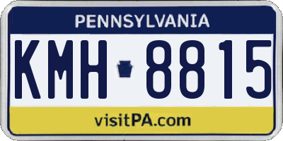 PA license plate KMH8815