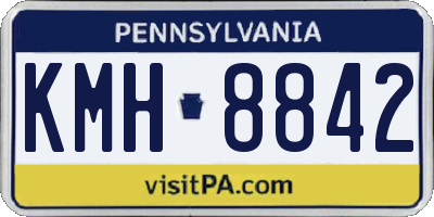 PA license plate KMH8842