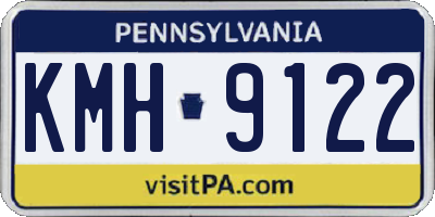 PA license plate KMH9122