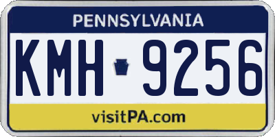 PA license plate KMH9256