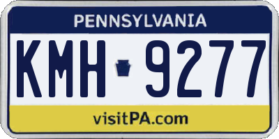 PA license plate KMH9277