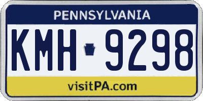 PA license plate KMH9298