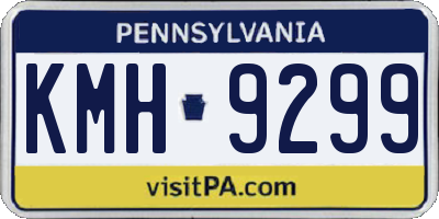 PA license plate KMH9299