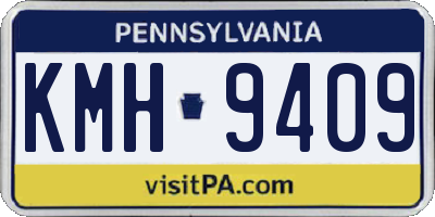 PA license plate KMH9409