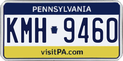 PA license plate KMH9460