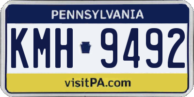 PA license plate KMH9492