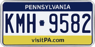 PA license plate KMH9582